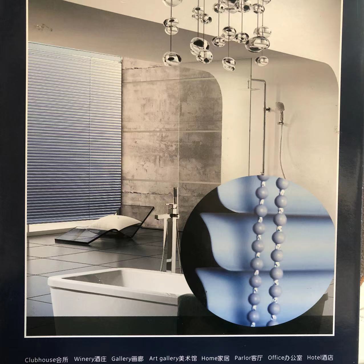 PVC防窥百叶窗帘免打孔卫生间浴室办公室厨房防水S型厂型升降卷帘